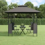 Foișor cu acoperiș, antracit, 300x300x270 cm, oțel GartenMobel Dekor