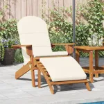 Scaun de grădină Adirondack & suport picioare lemn masiv acacia GartenMobel Dekor