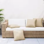 Perne de canapea, 4 buc., beige, 50x50 cm, textil GartenMobel Dekor