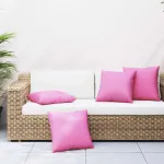 Perne decorative 4 pcs Roz 60 x 60 cm Material din poliester GartenMobel Dekor