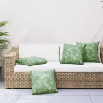 Perne decorative Frunză 4 pcs Model cu frunze 50 x 50 cm GartenMobel Dekor