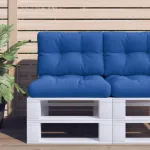 Pernă de paleți, albastru regal, 50x40x12 cm, material textil GartenMobel Dekor