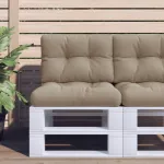 Pernă de paleți, gri taupe, 50x40x12 cm, material textil GartenMobel Dekor