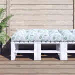 Pernă de paleți, model frunze, 120x80x12 cm, textil GartenMobel Dekor