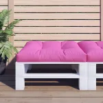 Pernă de paleți, roz, 80x80x12 cm, material textil GartenMobel Dekor