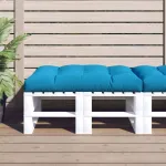 Pernă pentru paleți, albastru, 120x80x12 cm, material textil GartenMobel Dekor