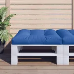 Pernă pentru paleți, albastru regal, 70x70x12 cm, textil GartenMobel Dekor