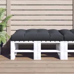 Pernă pentru paleți, antracit, 120x80x12 cm, textil GartenMobel Dekor