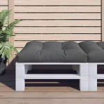 Pernă pentru paleți, antracit, 70x70x12 cm, material textil GartenMobel Dekor