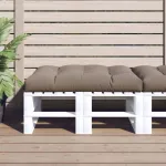 Pernă pentru paleți, gri taupe, 120x80x12 cm, textil GartenMobel Dekor