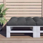 Pernă pentru paleți, negru, 80x80x12 cm, material textil GartenMobel Dekor