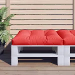 Pernă pentru paleți, roșu, 80x80x12 cm, material textil GartenMobel Dekor