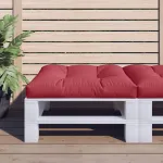 Pernă pentru paleți, roșu vin, 80x80x12 cm, material textil GartenMobel Dekor