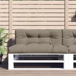 Pernă de paleți, gri taupe, 120x40x12 cm, material textil GartenMobel Dekor