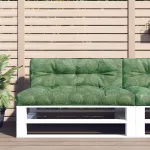 Pernă de paleți, model frunze, 120x40x12 cm, textil GartenMobel Dekor
