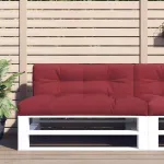 Pernă de paleți, roșu vin, 120x40x12 cm, material textil GartenMobel Dekor