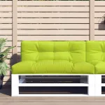Pernă de paleți, verde aprins, 120x40x12 cm, material textil GartenMobel Dekor