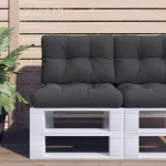 Perne de paleți, 2 buc., negru, material textil GartenMobel Dekor