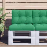 Perne de paleți, 2 buc, verde, material textil GartenMobel Dekor