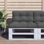 Perne de paleți, 2 buc., antracit, material textil GartenMobel Dekor