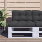 Perne de paleți, 2 buc., negru, material textil GartenMobel Dekor