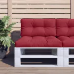 Perne de paleți, 2 buc., roșu vin, material textil GartenMobel Dekor