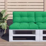 Perne de paleți, 2 buc, verde, material textil GartenMobel Dekor