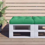Pernă de paleți, verde, material textil GartenMobel Dekor
