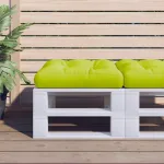 Pernă de paleți, verde aprins, 58x58x10 cm, material textil GartenMobel Dekor