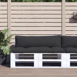 Perne de paleți, 2 buc., negru, material textil GartenMobel Dekor