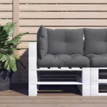 Perne de paleți, 3 buc., antracit, material textil GartenMobel Dekor