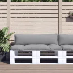 Perne pentru paleți, 2 buc., gri, material textil GartenMobel Dekor