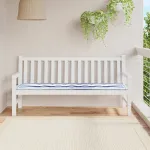 Pad pentru Bancă Carouri Negre 150 x 50 x 3 cm Material Oxford GartenMobel Dekor