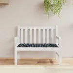 Pernă bancă de grădină negru carouri 120x50x4cm textil oxford GartenMobel Dekor