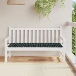 Pernă bancă de grădină negru carouri 150x50x4 cm textil oxford GartenMobel Dekor