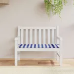 Pernă bancă grădină, albastru&alb, 120x50x4 cm, textil oxford GartenMobel Dekor