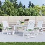 Perne de scaun, model frunze, 4 buc., 40x40x4 cm, textil GartenMobel Dekor