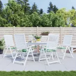 Perne de scaun, model frunze, 6 buc., 40x40x4 cm, textil GartenMobel Dekor