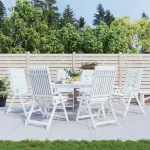 Perne de scaun spătar înalt, 6 buc., model frunze, textil GartenMobel Dekor