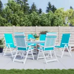 Perne de scaun spătar înalt, 6 buc., turcoaz, textil GartenMobel Dekor