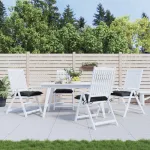 Perne de scaun, 4 buc., negru, 40x40x7 cm, textil oxford GartenMobel Dekor