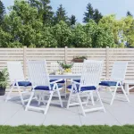Perne de scaun, 6 buc., albastru, 40x40x7 cm, textil oxford GartenMobel Dekor