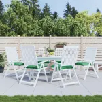 Perne de scaun, 6 buc., verde, 40x40x7 cm, textil oxford GartenMobel Dekor