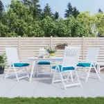 Perne de scaun 4 buc. albastru deschis 40x40x7 cm textil oxford GartenMobel Dekor