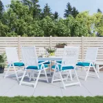Perne de scaun 6 buc. albastru deschis 40x40x7 cm textil oxford GartenMobel Dekor