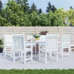 Perne de scaun spătar înalt, 6 buc., model frunze, textil GartenMobel Dekor