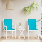 Perne pentru scaune cu spătar mic, 2 buc., turcoaz, textil GartenMobel Dekor