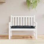 Pernă bancă de grădină negru carouri, 100x50x7cm, textil Oxford GartenMobel Dekor