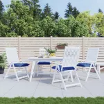Perne de scaun, 4 buc., albastru, 50x50x7 cm, textil oxford GartenMobel Dekor