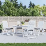 Perne de scaun, 4 buc., gri, 50x50x7 cm, textil oxford GartenMobel Dekor